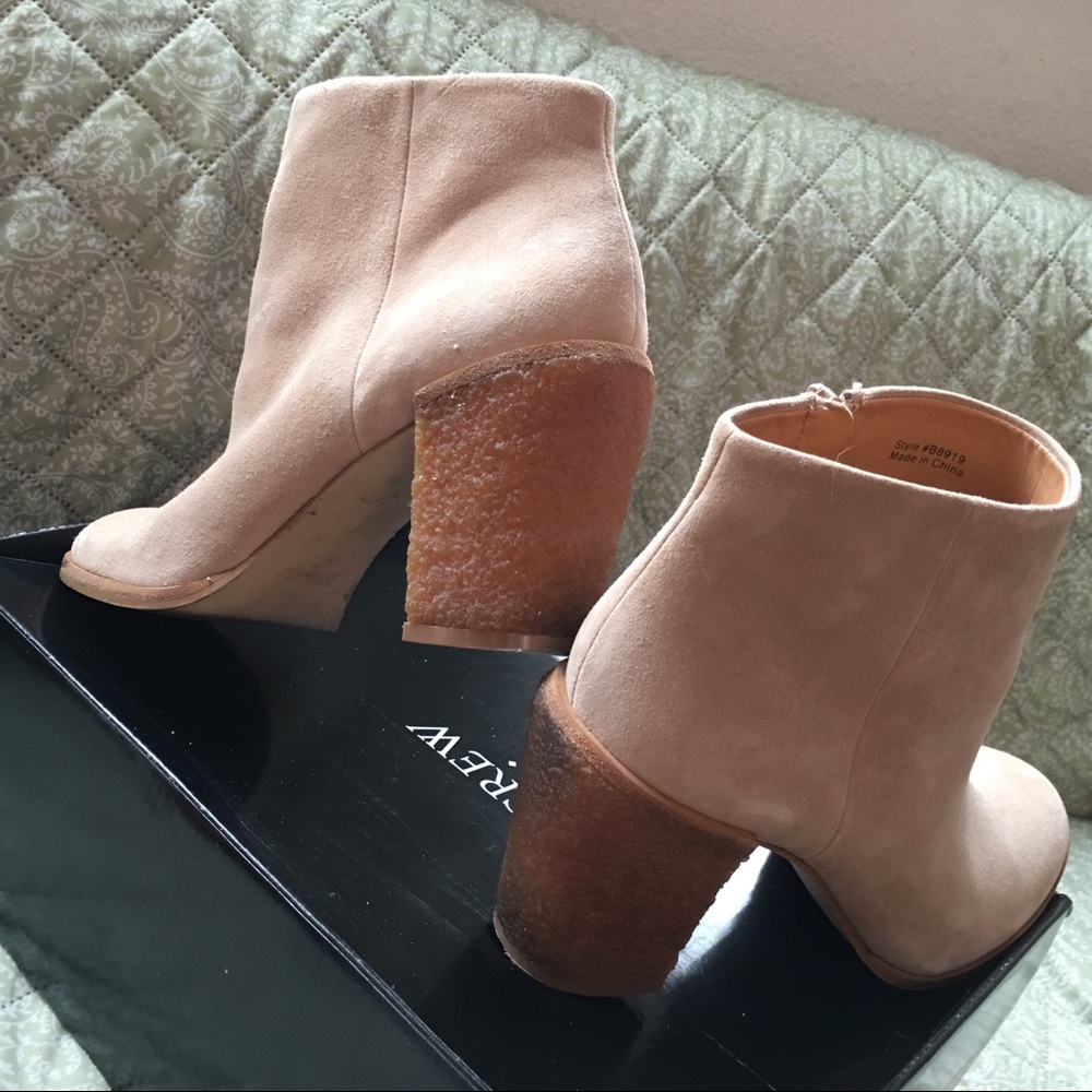 Jcrew crepe heel suede ankle booties women’s 7 - Picture 6 of 8